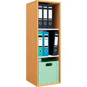 VCM my office Aktenregal Lona XL Buche 110 cm - Büromöbelprogramm mit 3 Fächern, ideal zur Aufbewahrung von Büchern und Ordnern, pflegeleichte Melaminoberfläche schützt vor Schrammen und Feuchtigkeit.