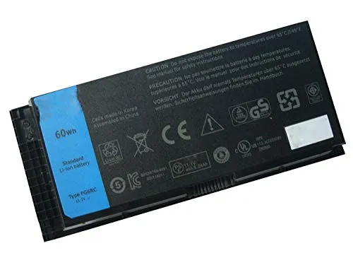 PG6RC FV993 0TN1K5 R7PND T3NT1 N71FM Laptop Batterie Ersatz für Dell Precision M6600 M6700 M4600 M4700 M4800 M6800 Series (11.1V 60Wh)