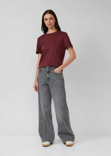 s.Oliver Jeans Suri - High Rise Wide Leg mit Doppeltem Taillenbund - Stylische High Rise Wide Leg Jeans aus Baumwollmix mit Gürtelschlaufen und Reißverschluss. Ideal für einen lässigen Look und komfortablen Sitz. Perfekt für jeden Anlass! Mit Gesäßtasche und Knopfverschluss für praktischen Nutzen.