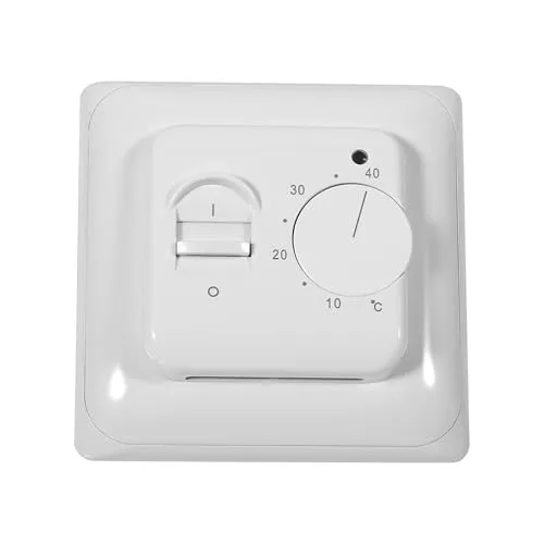 Heizthermostat, Temperaturregler, Energiesparend mit 5-40°C Regelbereich, LED Anzeige während Heizung, 230V AC für Wandmontage in Raumheizungssysteme