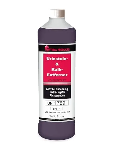 Urinsteinentferner EXTRA STARK Profi Konzentrat 1000ml - Kraftvoller Toilettenreiniger mit Tiefenwirkung zur effektiven Entfernung von Ablagerungen wie Kalk und Urinstein. Ideal für stark beanspruchte Sanitärbereiche in Gastronomie und öffentlichen Einrichtungen.