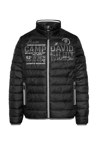 Camp David Herren Steppjacke mit Logo Prints und Tapes von CAMP DAVID