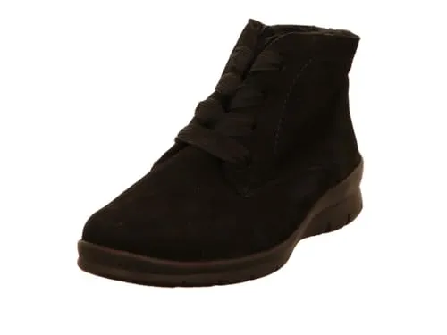 Semler Xenia Damen Stiefeletten Schwarz, 39.5 EU - Wanderschuhe mit herausnehmbarer Decksohle und optimaler Passform, ideal für lange Spaziergänge und den täglichen Komfort.