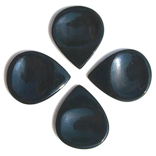 Timber Tones Star Tones Plektrum (aus Horn, 4 Stück), Schwarz