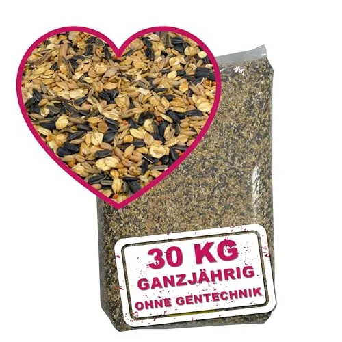 MeinWildvogel - Wildvogel Vital Basic 30 kg - Körnerfutter für Vögel, ideal für ganzjährige Fütterung mit nährstoffreichen Zutaten, perfekt für diverse Gartenvögel und zur Förderung der Artenvielfalt.