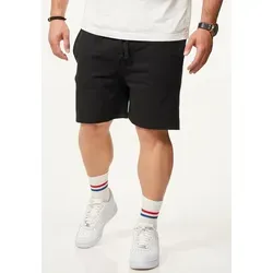 BEHYPE STUDIOS Sweatshorts im lockeren Relaxed-Fit aus 100% Baumwolle für Herren Kurze Hose Sporthose Sommershorts mit elastischem Gummibund schwarz S