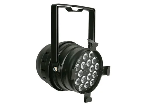 Showtec PAR-64 Q4-18 LED Floorspot, schwarz - DJ: Einzelne Beleuchtungen – Lebendige True-RGBW-Farbmischung für beeindruckende Lichteffekte, ideal für Events und Partys.