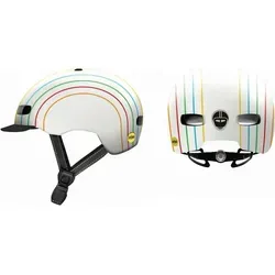 Nutcase Fahrradhelm Street MIPS Pinwheel Weiß, L - Fahrradhelm im Street-Style mit MIPS-Technologie für erhöhten Schutz, 11 Lüftungsschlitze und Fidlock Magnetverschluss für optimalen Tragekomfort.