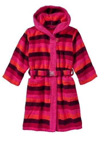 JAKO-O Bademantel Kinder mit Kapuze, Mädchen Jungen, fuchsia, Gr. 104/110