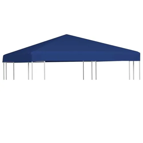 vidaXL Pavillondach 310 g/m2 3x3 m Blau - Zubehör für Pavillons: Wasserbeständiges Pavillondach aus robustem Polyester, ideal für Schutz vor Sonne und leichtem Regen. Inklusive Klettverschlüsse für einfache Montage!