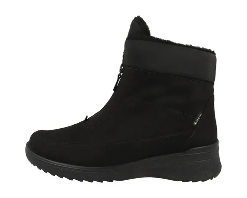 ara Damen MÜNCHEN-GTX Stiefelette, SCHWARZ, 43 EU Weit - Wanderschuhe mit Wechselfußbett und Gore-Tex Technologie für optimalen Komfort und trockene Füße bei jedem Wetter.