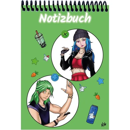E & Z A 5 Notizbuch Manga Quinn und Enora, gr (A5, Blanko) (40668280)