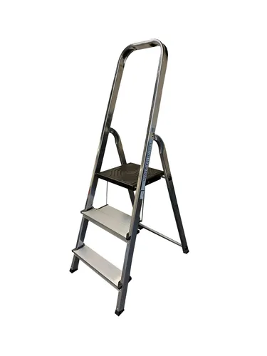 Haushaltsleiter Aluminium Haushaltsleiter Aluminium | 1 x 3 Sprossen | St.