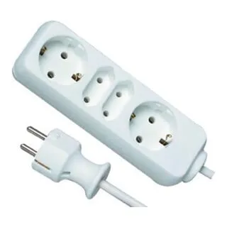 REV Tischsteckdose 2+2-fach 1,4 m Zuleitung, weiß