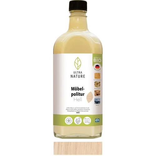 Ultra Nature Möbelpolitur 0,25 L Hell für gewachste/lackierte Holzoberflächen 