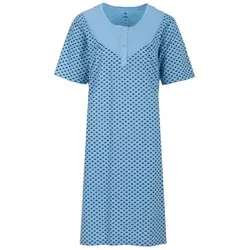 zeitlos Nachthemd Nachthemd Kurzarm - Blume Allover blau 5XL