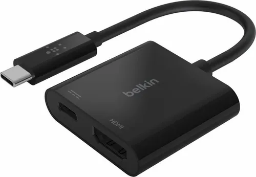 Belkin USB-C-zu-HDMI-Adapter - 4K-UHD-Videounterstützung, Aufladen bis zu 60 W, kompatibel mit Mac und Windows