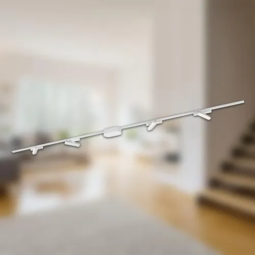 Briloner Leuchten LED Deckenleuchte 8040046B - Lampen mit fest integrierter LED, 2700K extra-warmweiß, flexibles Schienensystem für optimale Ausleuchtung in Wohnzimmer, Büro, Küche oder Flur.