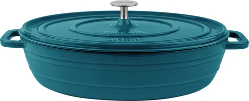 Sallys Gusseisenbräter Alime in petrol von Sallys