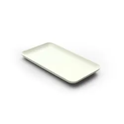 Bagastro Teller rechteckig, 40 Stück, Nachhaltiges Einweggeschirr aus Zuckerrohr für optimale Umweltverträglichkeit, Maße ( Lx B x H ): 200 x 120 x 15 mm 57100