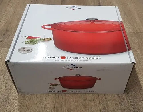 Küchenprofi Bratentopf oval 40 cm schwarz PROVENC - Gartöpfe & Bräter, ideal für alle Herdarten inklusive Induktion, sorgt für gleichmäßige Wärmeverteilung und perfekte Bratergebnisse.