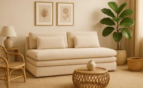 Kaiser Möbel Schlafsofa OLIA mit Bettkasten, Beige