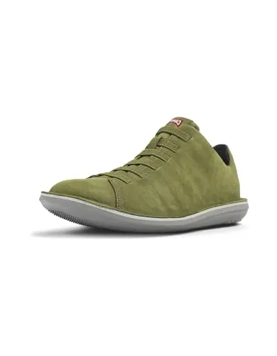 Camper Herren Beetle 18751 Basket, Mittelgrün 102, 40 EU - Herren-Sneaker aus Leder mit elastischen Schnürsenkeln, anatomische Passform und leicht flexible versiegelte Konstruktion für optimalen Tragekomfort.