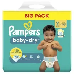 Produktbild Pampers Baby-Dry Windeln Gr. 2 Mini 78 Stück