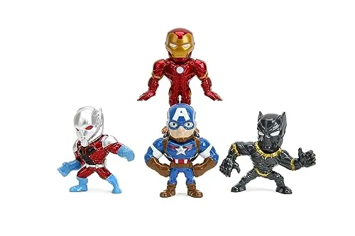 Jada Toys Pop-Kultur Sammelfiguren Set – Die-Cast Avengers 4-Pack Figuren 2,5