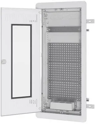 ABN Braun A48TML Multimedia-Kleinverteiler 4-reihig UP/HW - Multimedia-Kleinverteiler für Unterputzmontage, 4-reihig mit Mediatür. Ideal für eine sichere und übersichtliche Elektroinstallation.