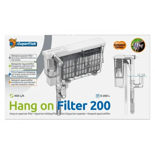Superfish Hang on Filter 200 Anhängefilter für Aquarien bis 200L
