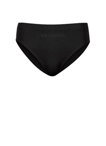 Trigema Damen 512310 Slip, Schwarz (Schwarz 008), XL EU - Funktionsunterwäsche mit körpernahem Schnitt, atmungsaktiv und nahtlos für ein angenehmes Tragegefühl den ganzen Tag.