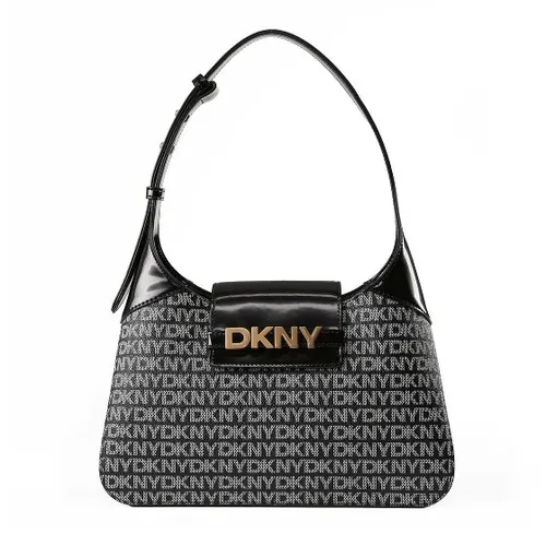 DKNY Avril Schultertasche für Damen - Schwarz - Stylische DKNY Avril Schultertasche aus hochwertigem Kunststoff mit markantem Logo. Ideal für den Alltag und perfekt für jedes Outfit.