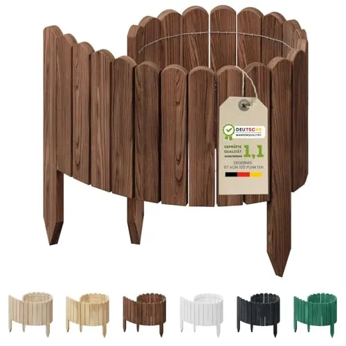 Floranica Flexibler Holzzaun 100 x 30 cm von Floranica