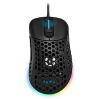 Sharkoon Light² 200 Gaming Maus, Schwarz - Leichte Gaming Maus mit nur 62g für fließende Bewegungen, individuell anpassbare Oberschale und hochpräziser PixArt-3389-Sensor mit bis zu 16.000 DPI.