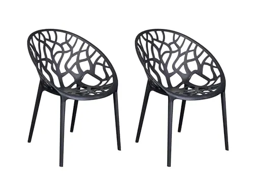 LC Garden Vomo Stapelstühle 2er Set in schwarz von LC Garden