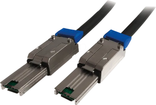 StarTech.com SAS Kabel extern SFF-8088 to SFF-8088 1m - SAS SCSI Kabel mit 2x SFF-8088-Stecker, unterstützt Datenübertragungsraten bis zu 6 GBit/s und bietet robuste Metallstecker für zuverlässige Verbindungen.