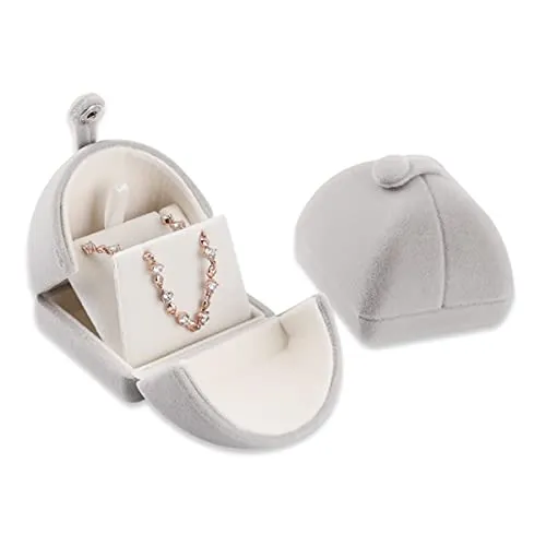 iSuperb Anhänger Halskette Kleine Aufbewahrungsbox, Flanellschmuck Geschenkverpackung Ringbox Ohrringe Boxen für Reisegeburtstag Verlobung, 6,5x6x5cm