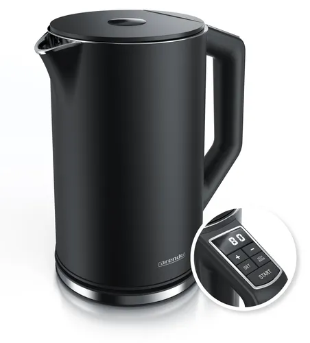 Arendo Wasserkocher ELEGANT mit Temperatureinstellung 40°C
