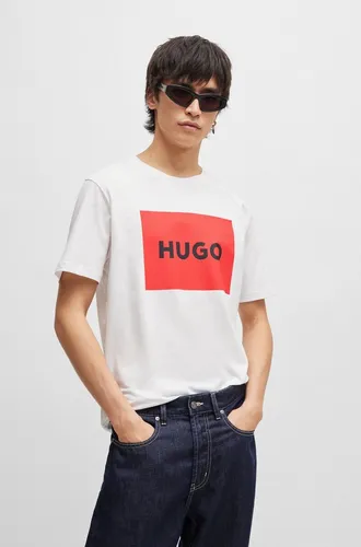 HUGO T-Shirt Dulive - Rundhalsausschnitt in Weiß (M) - Stylisches T-Shirt im Regular Fit mit klassischem Rundhalsausschnitt. Aus 100% Baumwolle gefertigt, ideal für den Alltag und vielseitig kombinierbar.