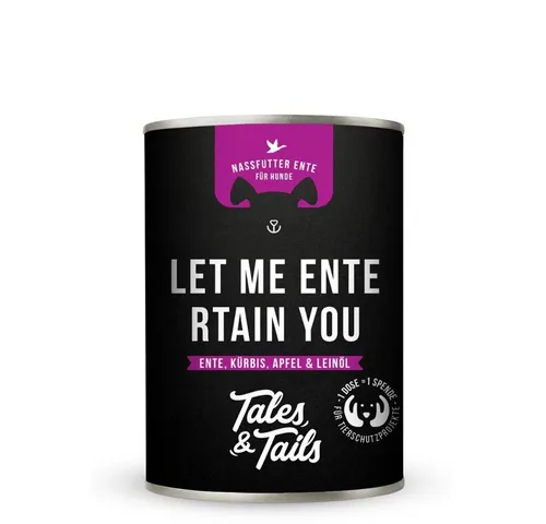 Tales & Tails Nassfutter Let me ENTErtain you 400g, Nassfutter für: Hunde