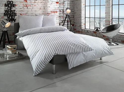 BETTWAESCHE-MIT-STIL Bettwäsche Mako Batist Landhaus Bettwäsche Oslo, Perkal, 3 teilig