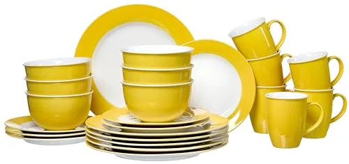 Kombiset Doppio, 24-teilig, Gelb in gelb von Ritzenhoff & Breker