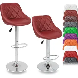 TRESKO Barhocker 2er Set in rot von Tresko