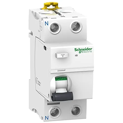 Schneider a9r41263 FI-Schutzschalter Fehlerstrom Schutzschalter IID 2P 63 A 30 mA AC, weiß