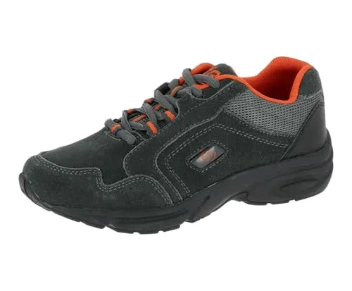 BRÜTTING Nordic Walking Schuh Circle, Gr. 41 - Laufschuhe aus schwarzem Veloursleder mit optimalem Komfort durch Textil-Innenmaterial und Gummisohle für besten Halt auf unebenem Gelände. Ideal für entspannte Spaziergänge und sportliche Aktivitäten.