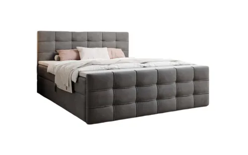 Luxusbetten24 Boxspringbett Luxor in Samt, mit Stauraum