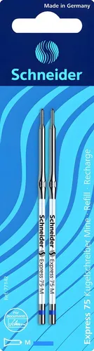 SCHNEIDER Kugelschreibermine Schneider Kugelschreibermine 75 M blau Blister 2 Stück