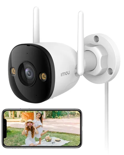 Imou 5MP Überwachungskamera Aussen WLAN IP Kamera Outdoor mit Bewegungsalarmen, 2,4G WiFi Outdoor Kamera mit IR Nachtsicht 30m, Personenerkennung, IP67 Wetterfest, Alexa