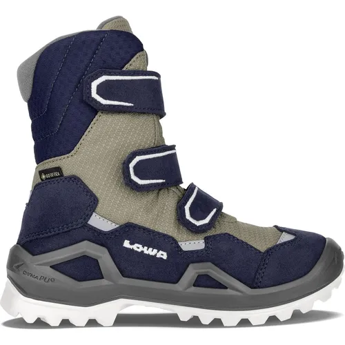 Lowa Milo EVO GTX Hi JR navy/dune (6983) 29 - Wanderschuhe für Kinder, wasserdicht und atmungsaktiv dank GORE-TEX Membran, ideal für winterliche Abenteuer und sicheren Halt beim Spielen im Schnee.